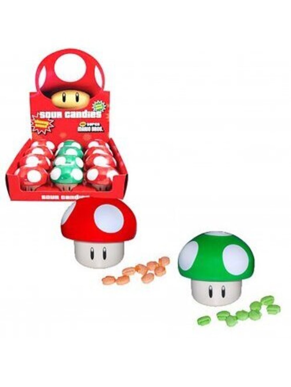 Super Mario Mushroom Sours Candy PDQ 12Pk